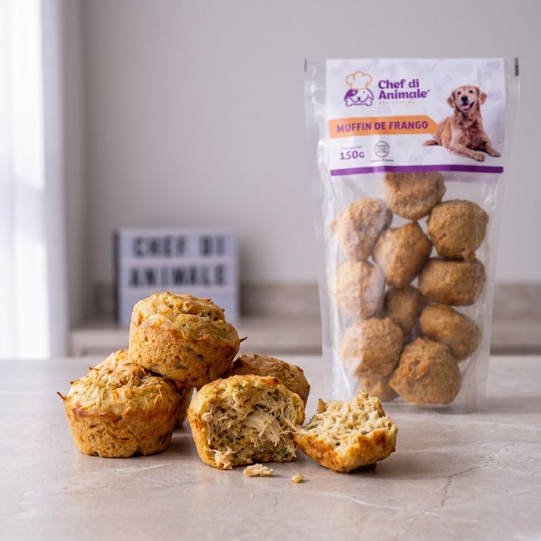Muffin de frango para pets, 150 g