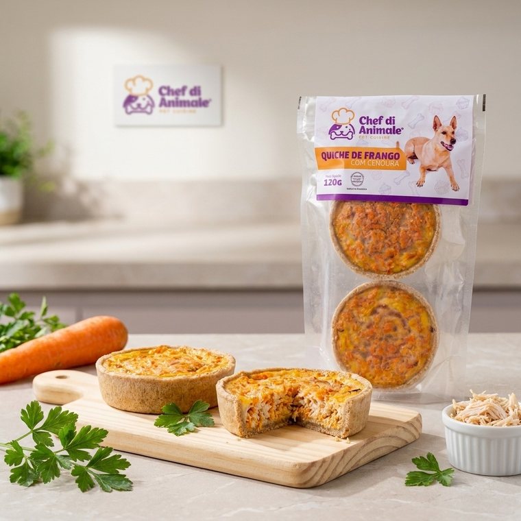 Quiche de frango para pets, 120 g