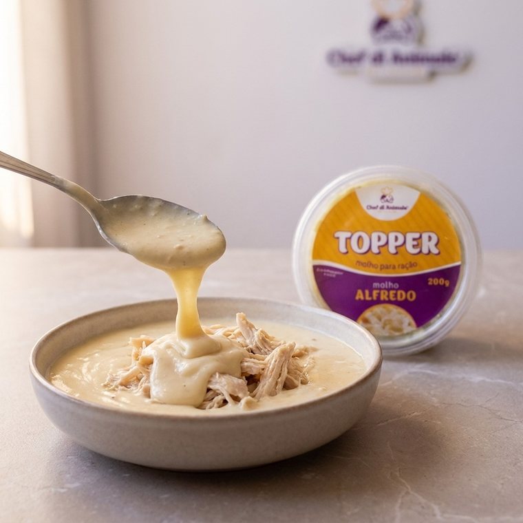 Topper molho alfredo para ração, 200 g